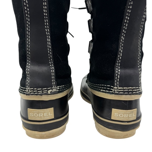 SOREL Joan of Arctic II Black Suede Faux Fur Waterproof Snow Boots - Picture 9 of 12